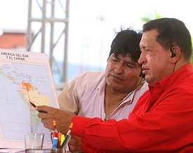 Hugo Chavez et Evo Morales - Photo Prensa Presidencial, Venezuela